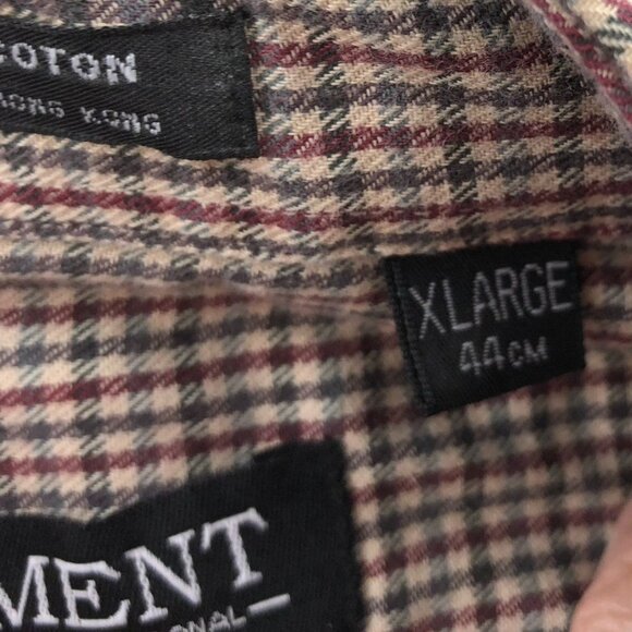Equipment Mens Shirt Size XL Long Sleeve Checkered Button Down Classic Brown - Picture 4 of 9